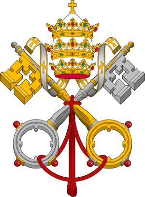 法王空位の間のバチカンの紋章 タディの国旗の世界