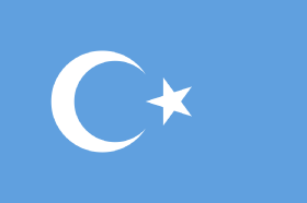 東トルキスタン人のトルコへの思いか青い旗 タディの国旗の世界